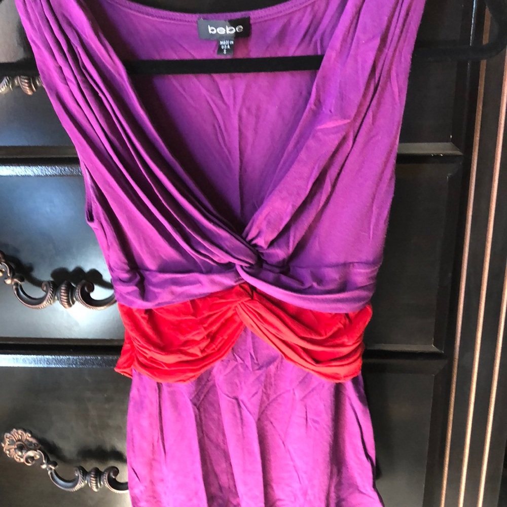 Bebe v neck top. This top is perfect for the Barbie theme going on right now.